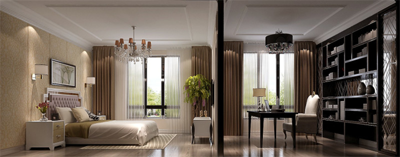 简约 四居 卧室图片来自高度国际装饰设计集团凌军在上林世家190平米现代简约的分享