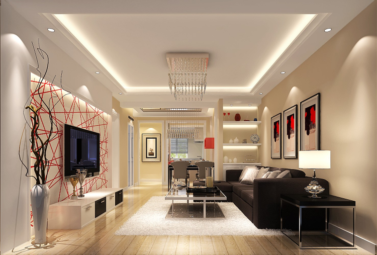现代 二居 客厅图片来自高度国际装饰设计集团凌军在水色时光102平米现代风格的分享