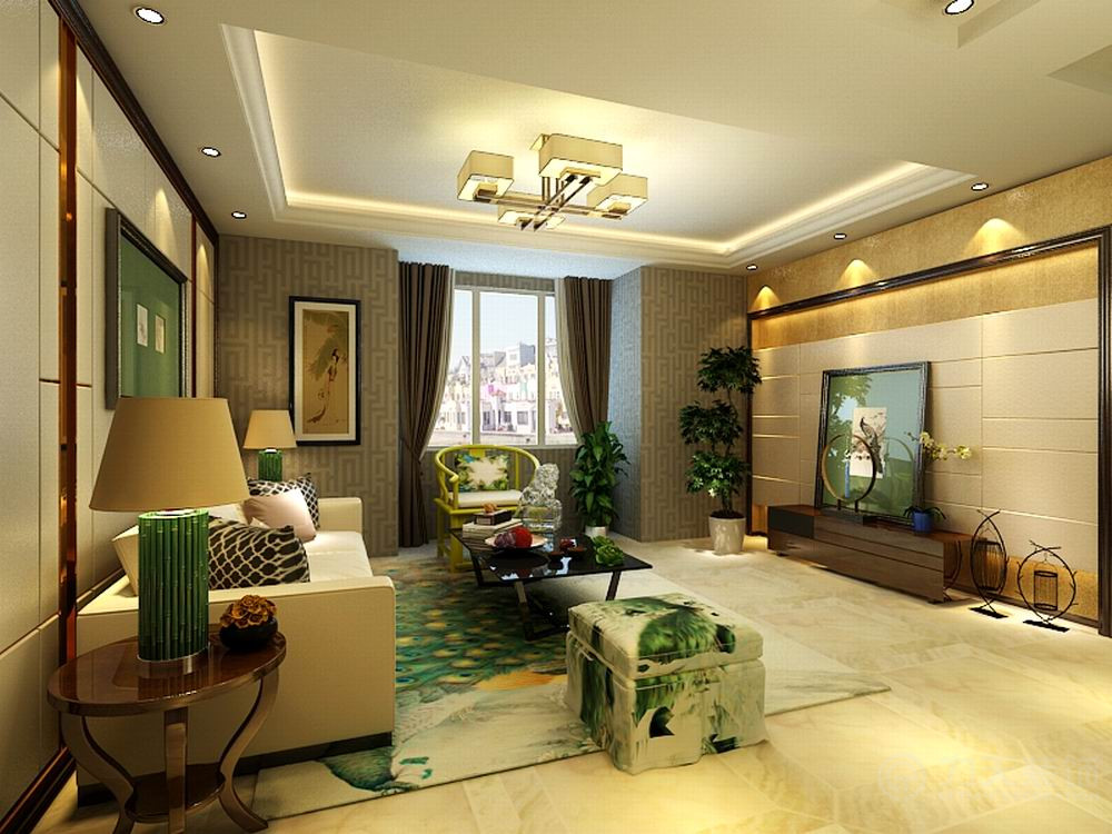 中式 一居 白领 收纳 80后 小资 客厅图片来自阳光力天装饰在天津雅颂居-77.00㎡-中式风格的分享