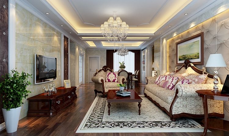 欧式 三居 80后 客厅图片来自亚光亚装饰在中海金石苑 三居室 西式古典的分享