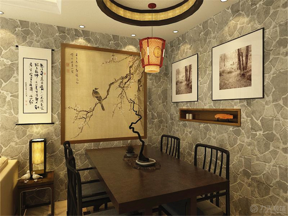 新中式 三居 白领 收纳 80后 小资 餐厅图片来自阳光放扉er在首创城-84.00㎡-新中式风格的分享