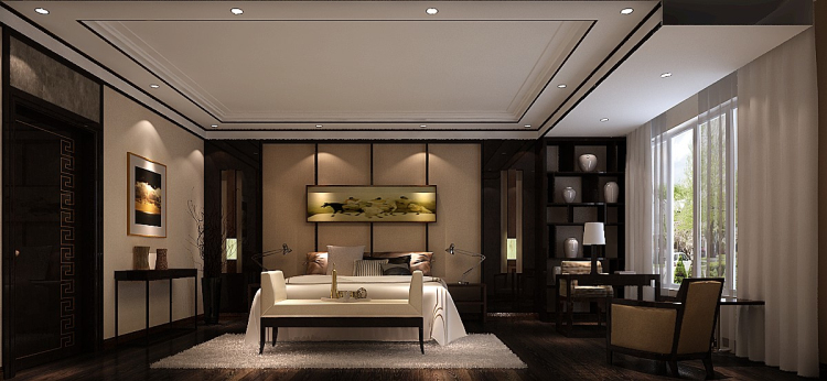 三居 新中式 卧室图片来自高度国际装饰设计集团凌军在西山壹号院280平米新中式的分享
