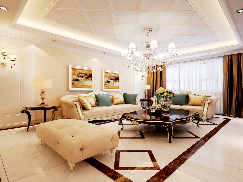 简约 欧式 别墅 客厅图片来自实创装饰上海公司在法式宫廷风：举手投足间的高贵的分享