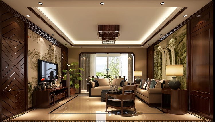 中西结合 复式 客厅图片来自高度国际装饰设计集团凌军在旭辉御府279平米中西结合风格的分享