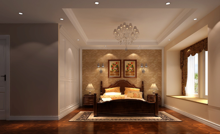 欧式 三居 公寓 卧室图片来自高度国际装饰设计集团凌军在旭辉御府138平米欧式风格的分享