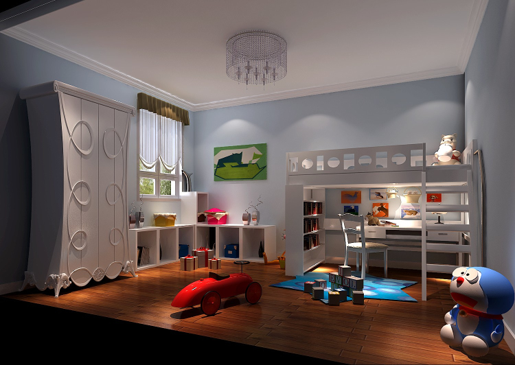欧式 简约 三居 儿童房图片来自高度国际装饰设计集团凌军在长滩壹号120平米简欧的分享