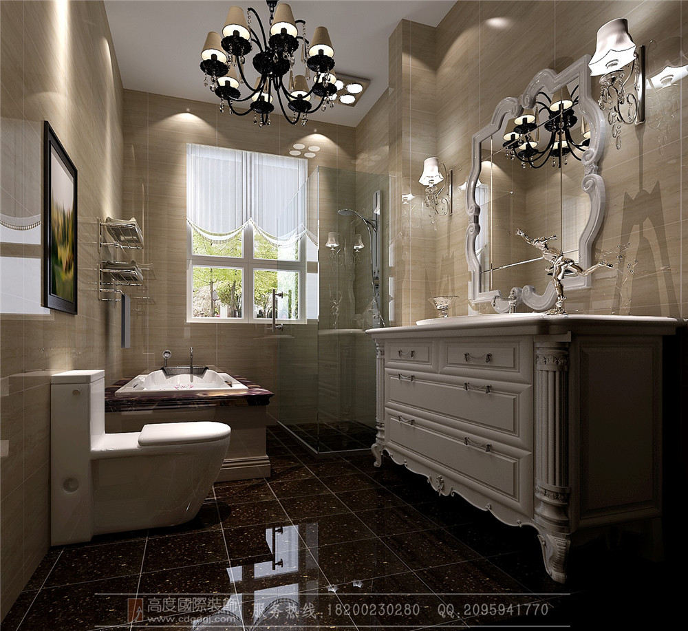 欧式 简约 别墅 白领 卫生间图片来自高度国际家居别墅装饰在美式风格的分享