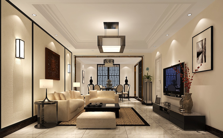 三居 现代简约 客厅图片来自高度国际装饰设计集团凌军在中信城140平米现代简约的分享