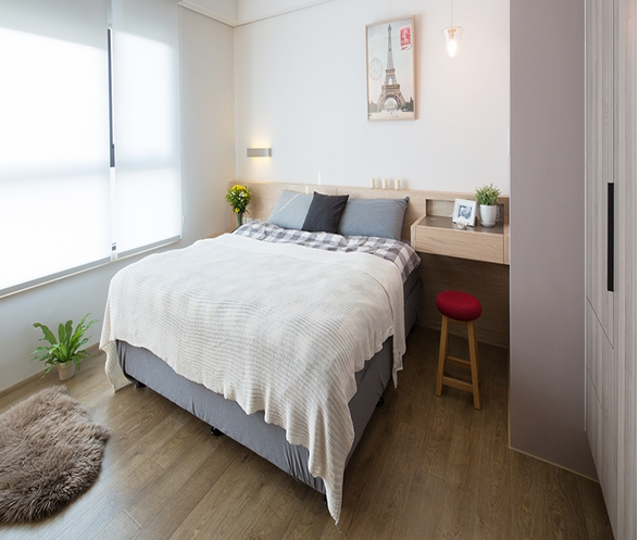 欧式 二居 白领 收纳 旧房改造 80后 小资 卧室图片来自天津都市新居装饰有限公司在河东 芳水河畔的分享
