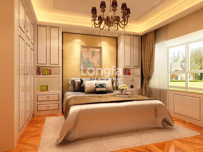欧式 新古典 四室 别墅 简约 卧室图片来自石家庄元洲波小文在维多利亚新古典风格效果图的分享