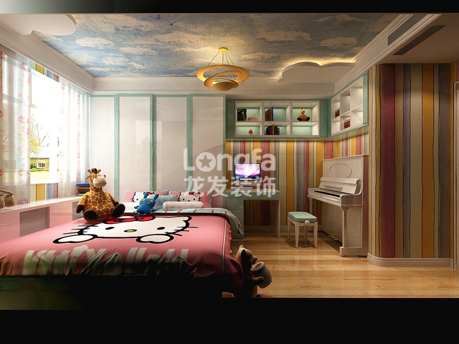 欧式 新古典 四室 别墅 简约 卧室图片来自石家庄元洲波小文在维多利亚新古典风格效果图的分享