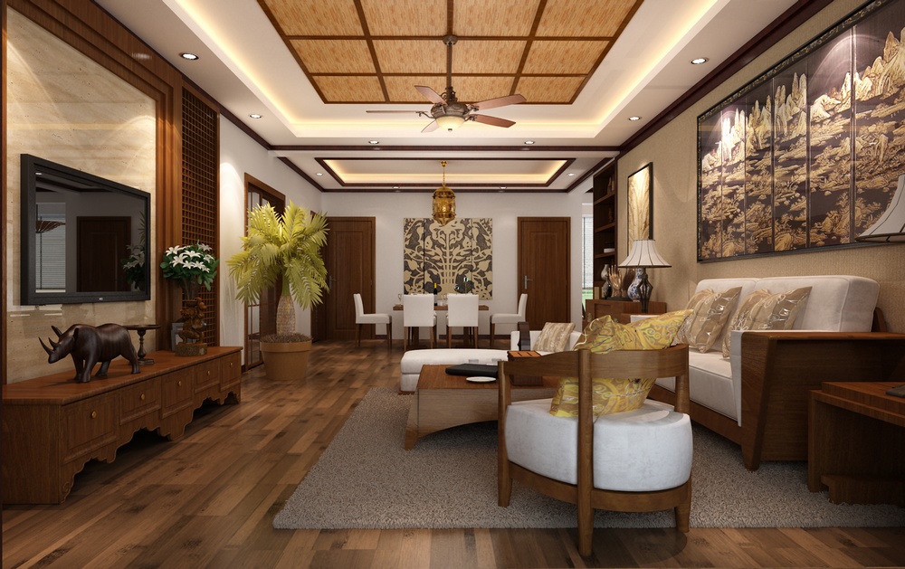 客厅图片来自亚光亚装饰在珠光帝景三居东南亚的分享