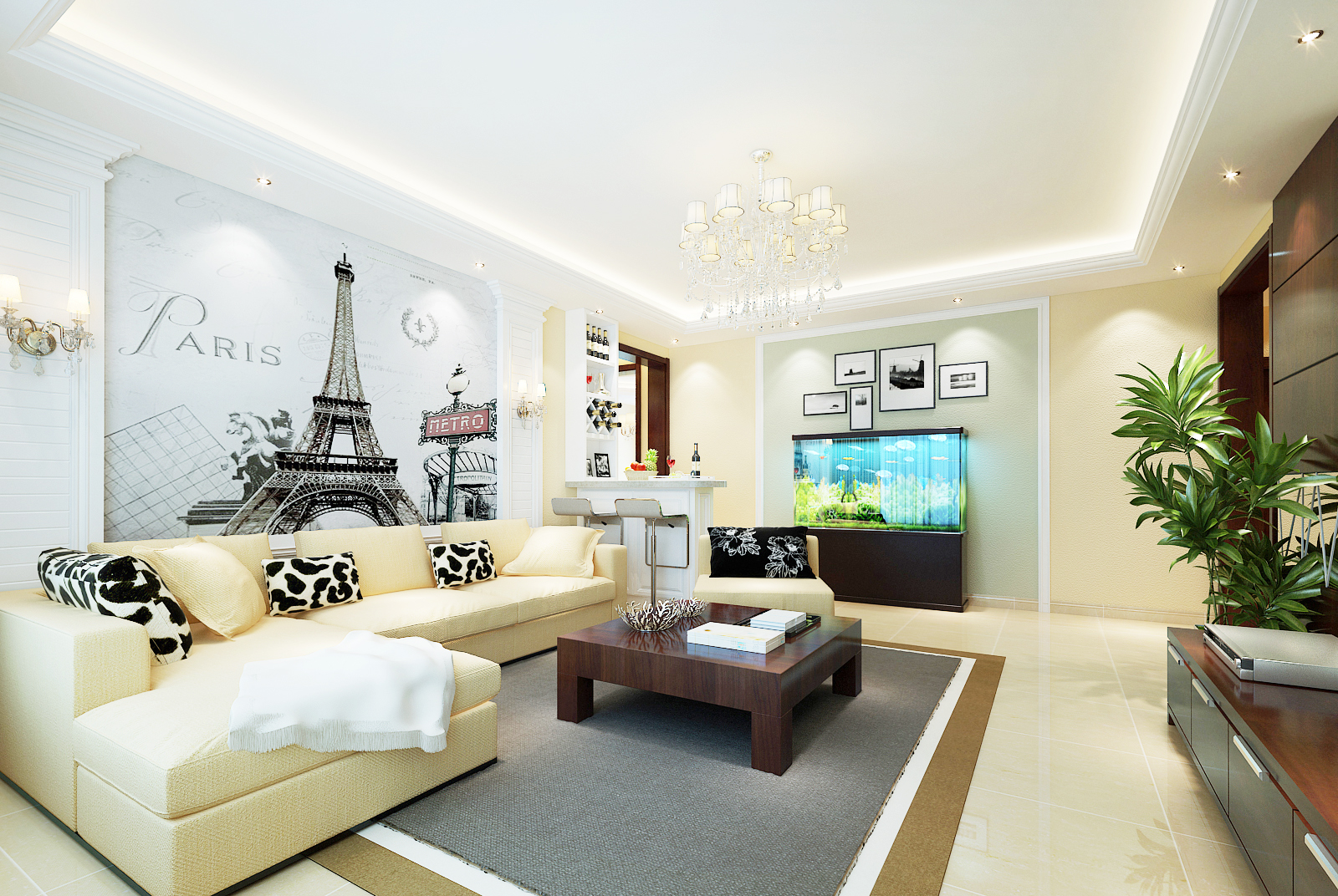 现代风格 四居室 客厅图片来自实创装饰上海公司在时尚大气的现代之家的分享