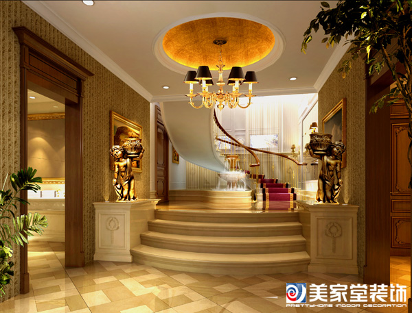 楼梯图片来自成都美家堂装饰杨文萍在金林半岛，尊贵，奢华，欧式风格的分享
