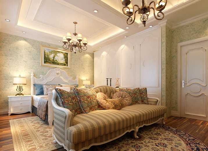 简约 欧式 卧室图片来自石家庄-实创装饰在奢华度假天堂160平孔雀城的分享