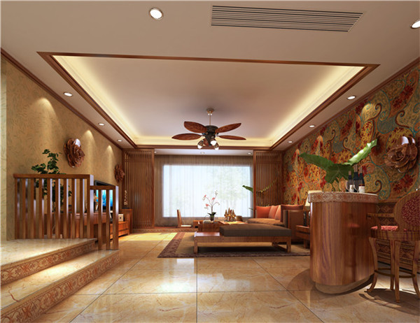 客厅图片来自湖南名匠装饰在融科东南海东南亚风格的分享