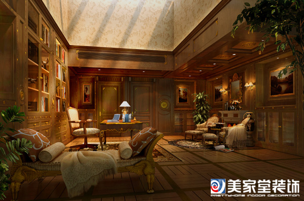 书房图片来自成都美家堂装饰杨文萍在金林半岛，尊贵，奢华，欧式风格的分享