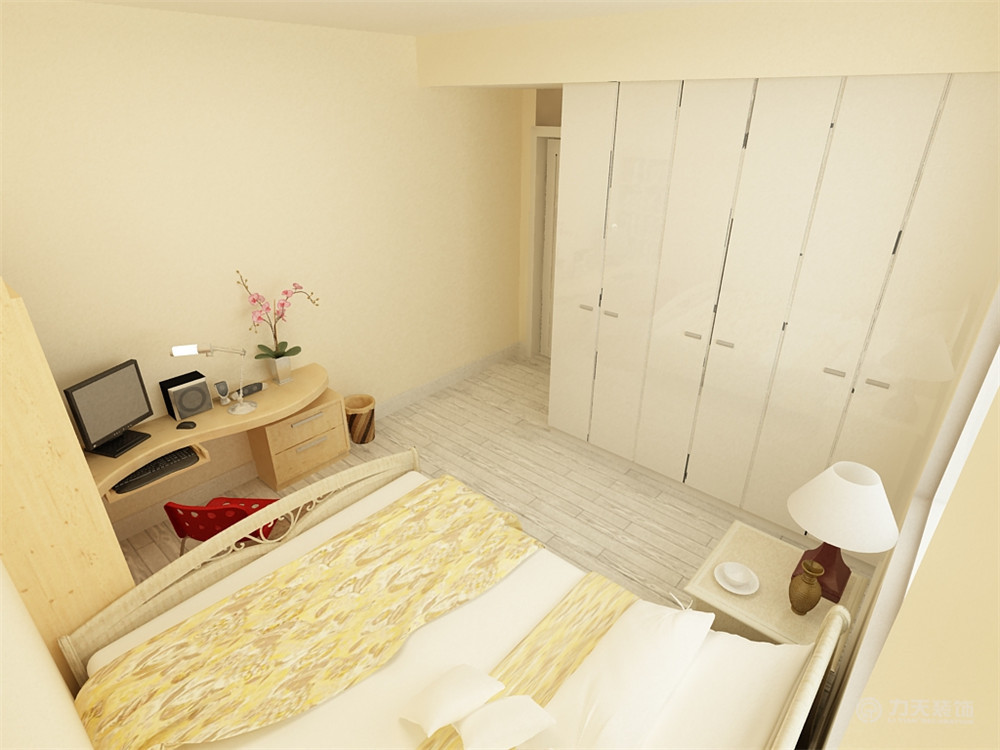 现代简约 卧室图片来自阳光放扉er在海河华鼎-90平米-现代简约的分享