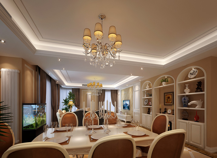 简约 欧式 别墅 餐厅图片来自实创装饰上海公司在幸福五口家庭的简欧六居室的分享