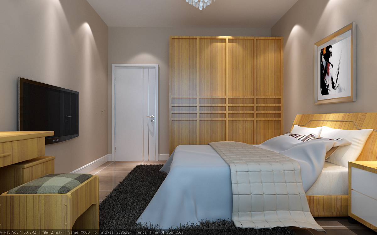 简约 三居 原木色装修 白领 卧室图片来自实创装饰上海公司在90平米木质原色装修效果图的分享