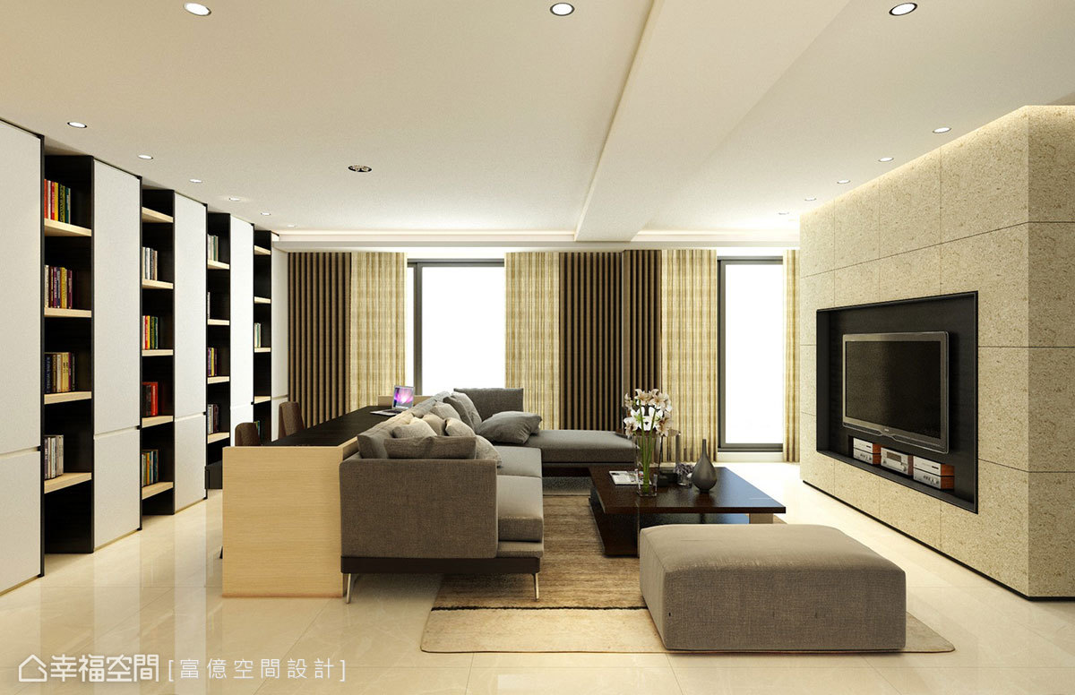 客厅图片来自幸福空间在178平优雅入室 构筑半渡假居所的分享