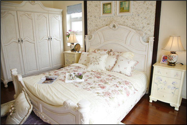 卧室图片来自今朝装饰李海丹在花语城105平米田园风的分享