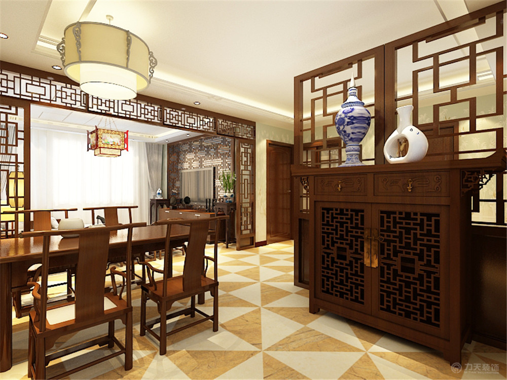 中式 一居 白领 收纳 80后 小资 餐厅图片来自阳光力天装饰在智造创想城-73㎡-中式风格的分享