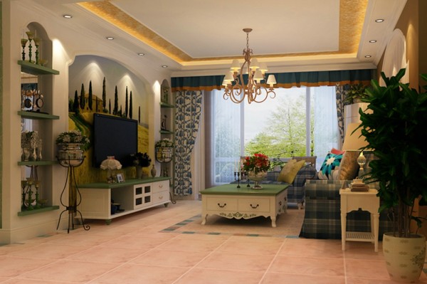 简约 田园 混搭 三居 客厅图片来自石家庄业之峰装饰在国际城四期158