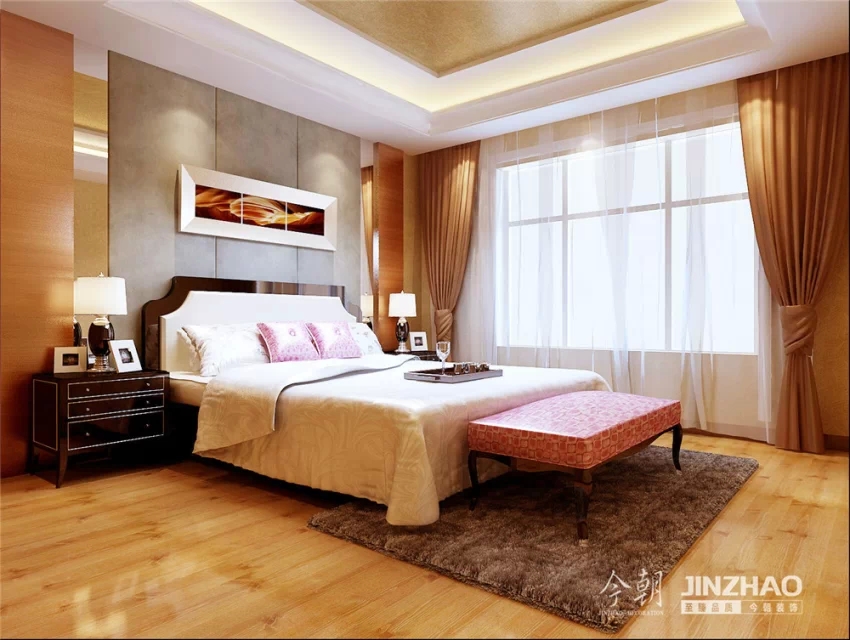 卧室图片来自石家庄今朝装饰在案例欣赏-120平米中式风格的分享