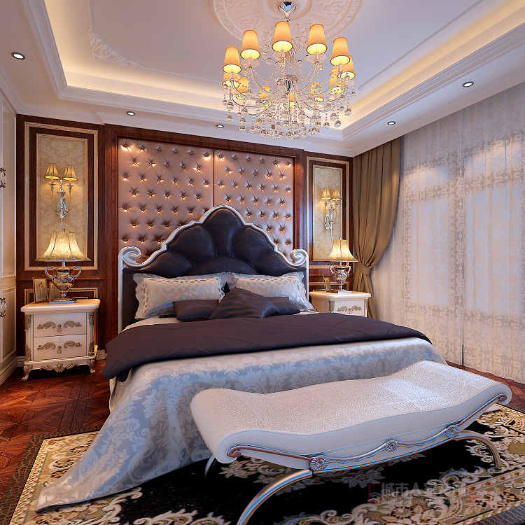 欧式 新古典 三居 小资 收纳 卧室图片来自西安城市人家装饰王凯在奢华大气欧式新古典三居的分享