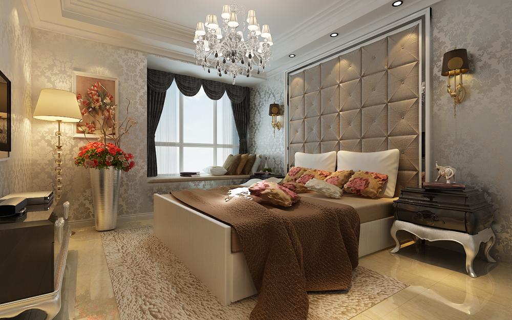 欧式 混搭 三居 白领 收纳 卧室图片来自富有世纪装饰河南公司在富丽奢华的分享
