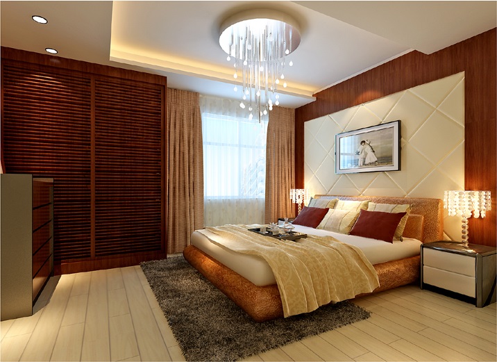 简约 四居 现代简约风 卧室图片来自实创装饰上海公司在现代简约温馨大气四居室装修的分享
