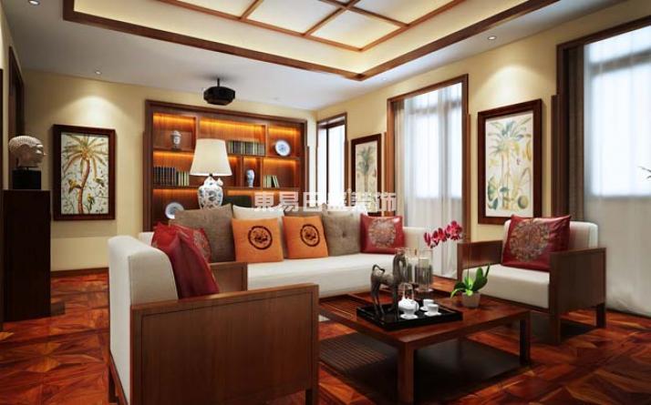 简约 混搭 别墅 客厅图片来自南宁东易日盛装饰刘文文在中式与现代的碰撞的分享