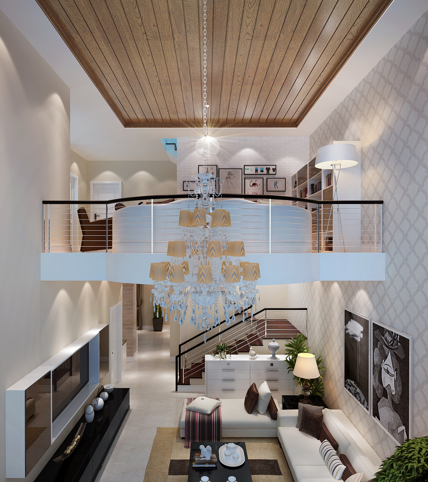 简约 别墅 客厅图片来自实创装饰上海公司在怀抱自然的现代空间的分享