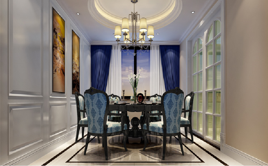 餐厅图片来自大业美家装饰在思念果岭高雅浪漫的欧式风格装修的分享