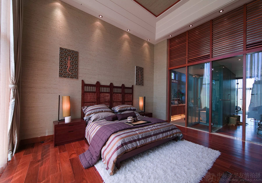 别墅 全案设计 卧室图片来自中标水平全案设计在一种意境，一种心境·中国院子的分享