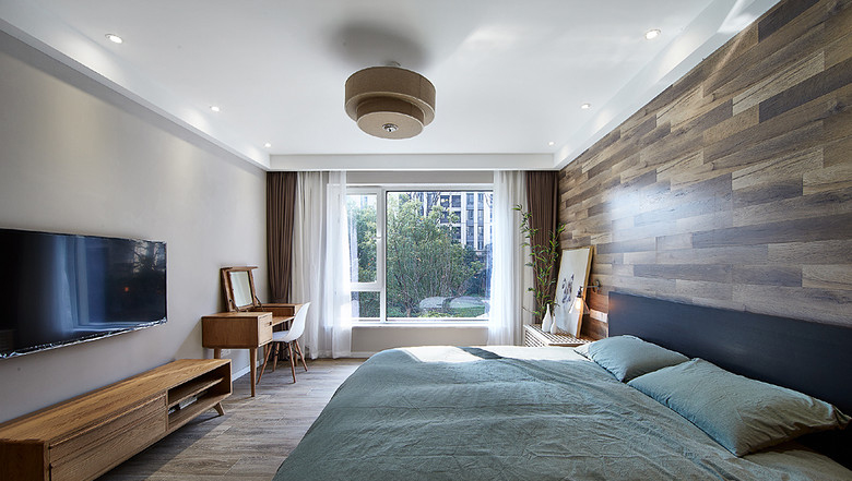卧室图片来自家装大管家在时尚典雅 134平现代北欧混搭3居的分享