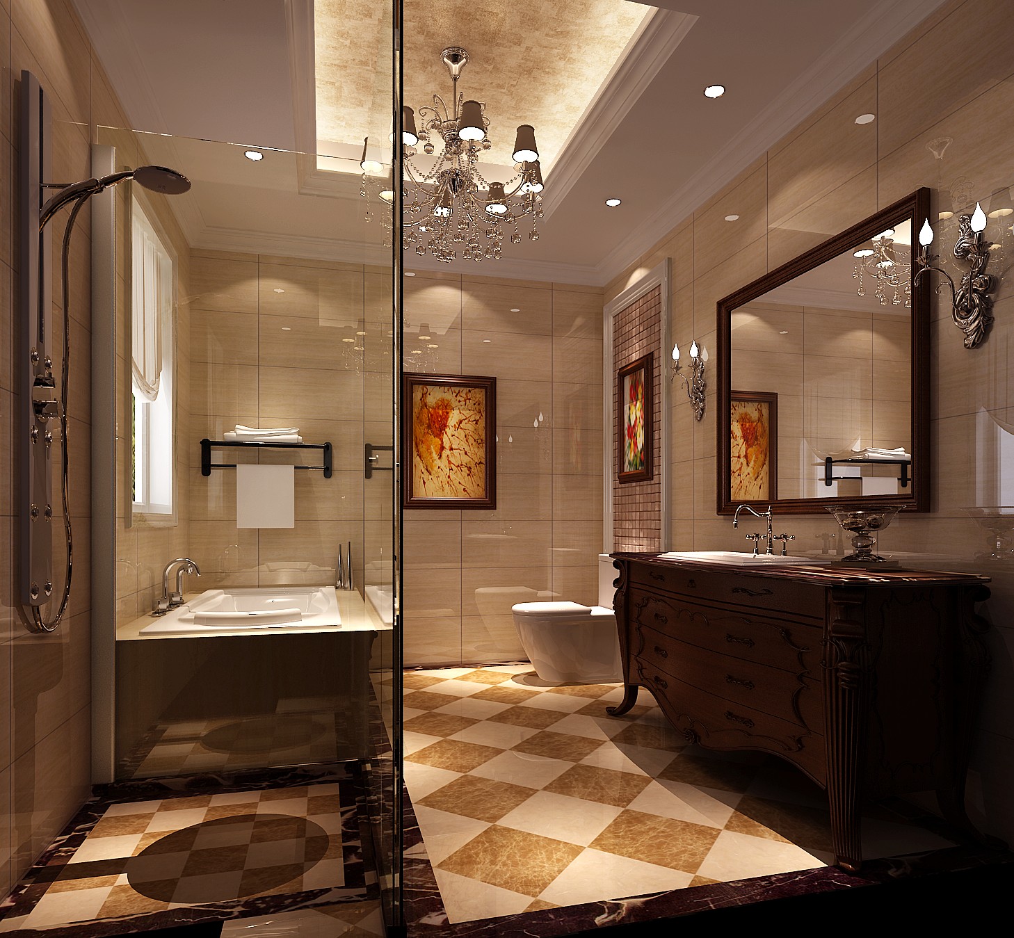 简约 欧式 四居 卫生间图片来自高度国际装饰设计集团凌军在金色漫香苑180平米托斯卡纳风格的分享