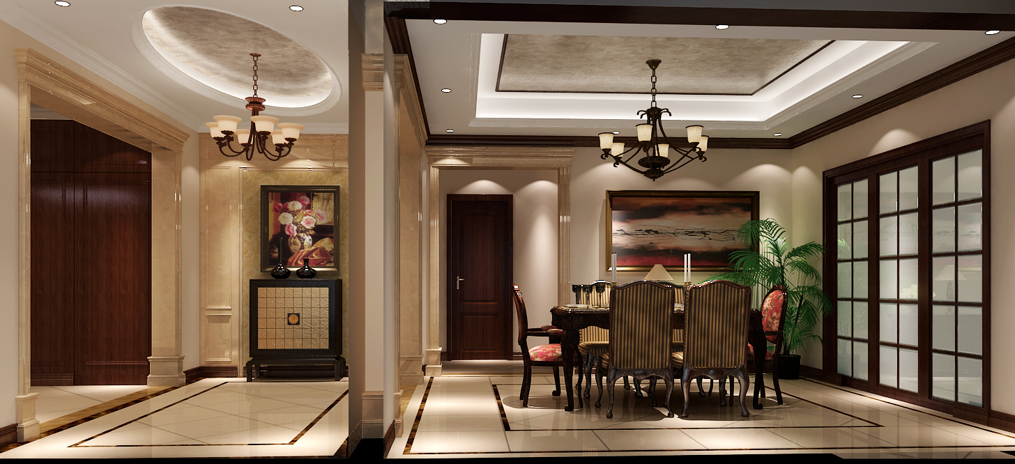 混搭 三居 餐厅图片来自高度国际装饰设计集团凌军在西山壹号院280平米混搭风格的分享