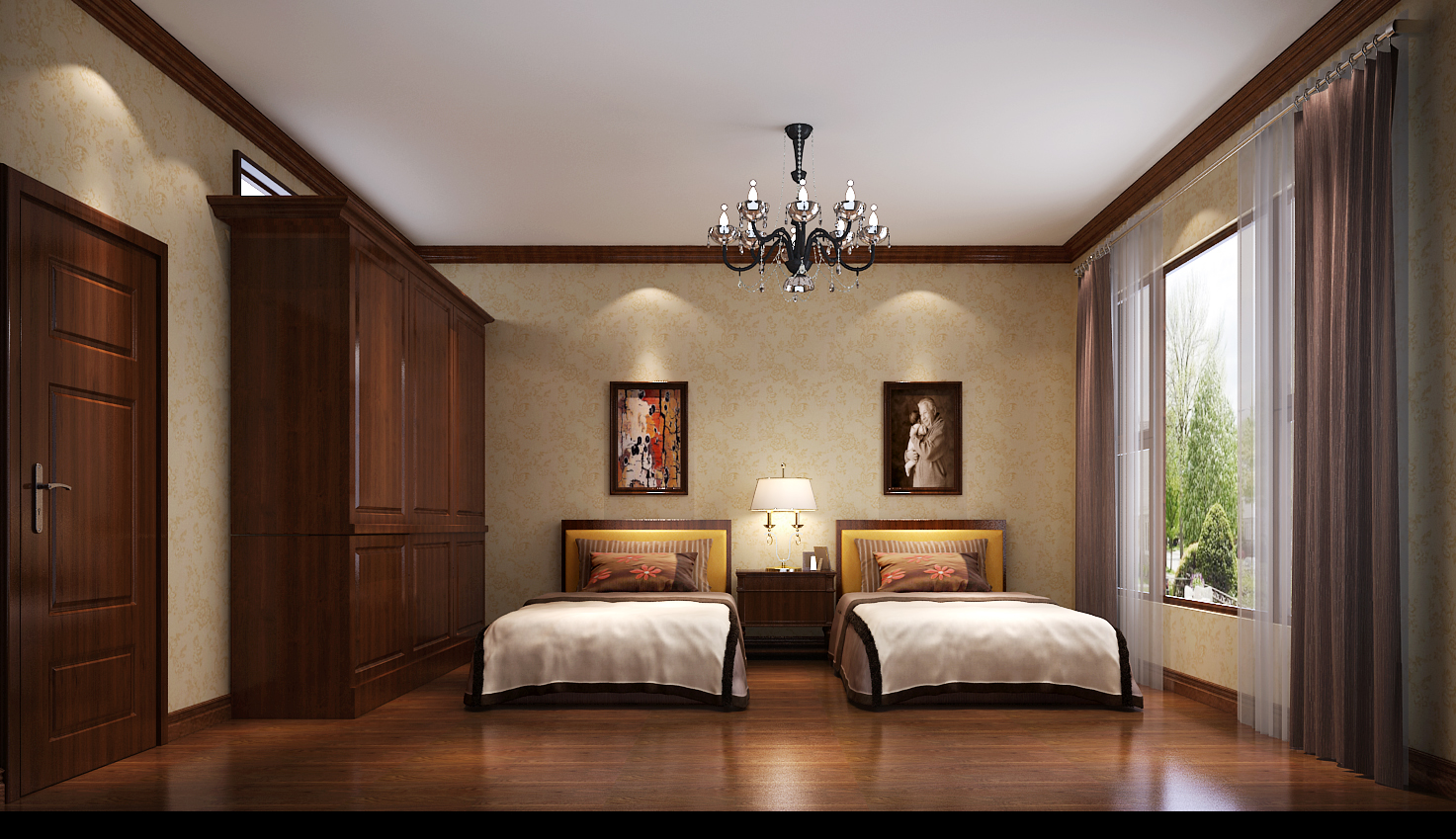 混搭 三居 卧室图片来自高度国际装饰设计集团凌军在西山壹号院280平米混搭风格的分享
