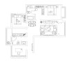 盛润锦绣城C-4户型114平方三室两厅户型图，平面布局设计图。