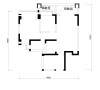 圣淘沙 1栋B座01户型图原始结构图 2房2厅1卫 86m²