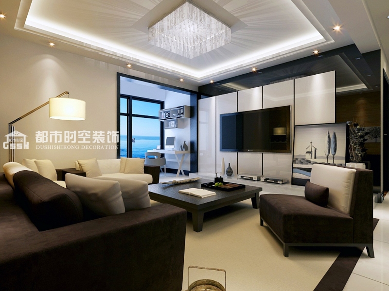 简约 白领 客厅图片来自山西都市时空装饰小吴在春天花园140 现代设计效果图的分享