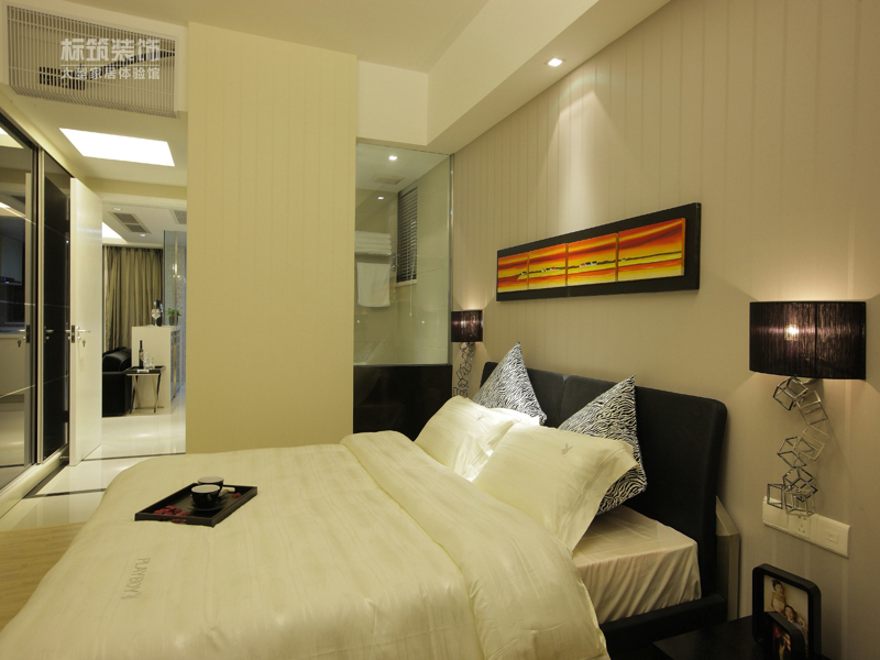 小资 三居 卧室图片来自四川岚庭装饰工程有限公司在华置西錦城港式三居的分享