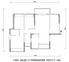 八意府 2栋A座A B户型图原始结构图 3房2厅2卫 106m²