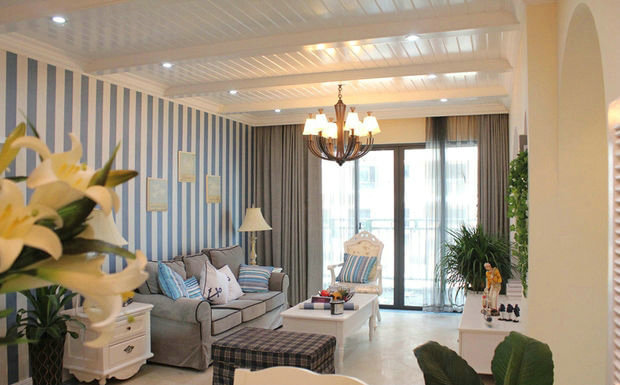 三居 客厅图片来自四川岚庭装饰工程有限公司在大成郡115平三居的分享