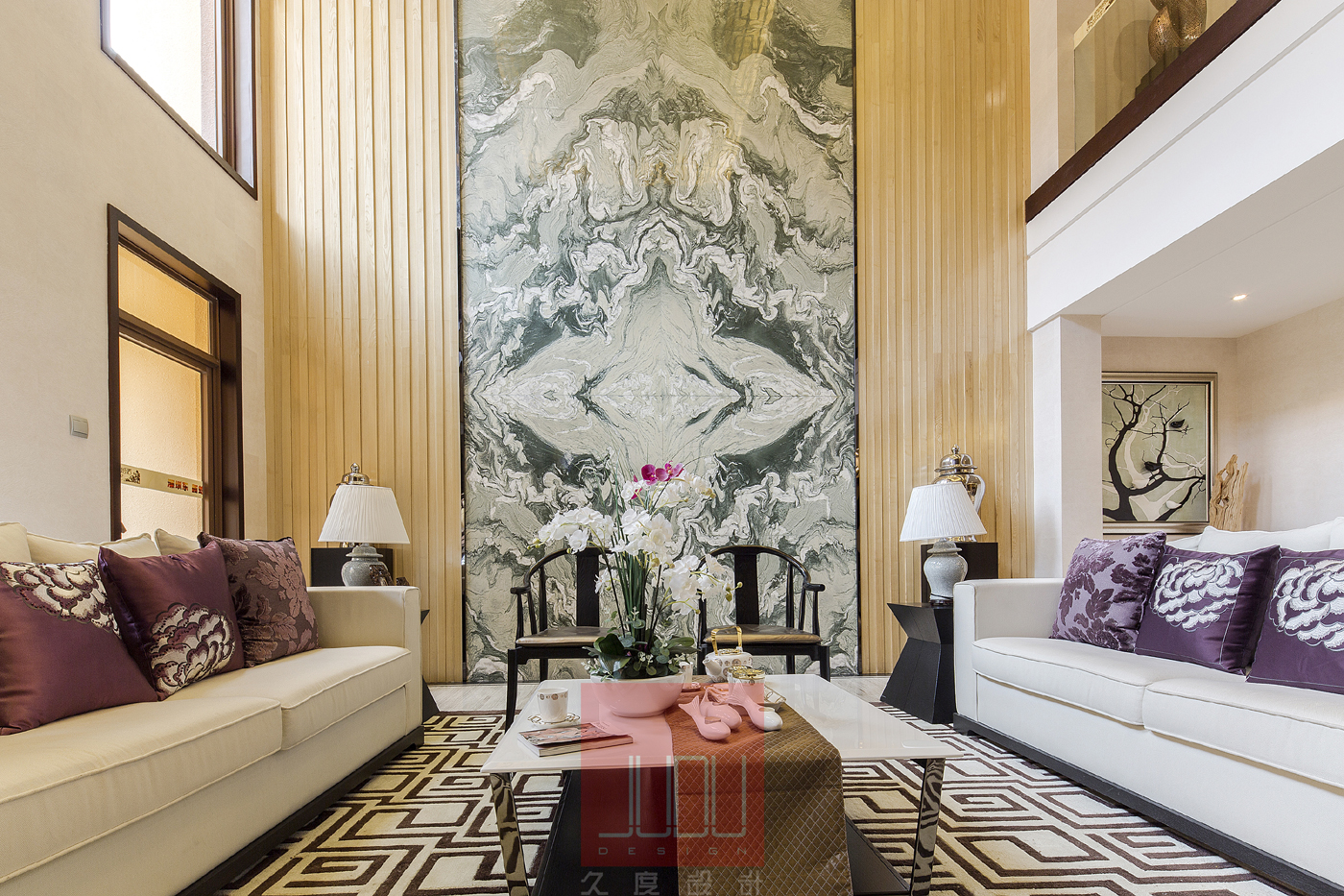 新中式 别墅 80后 小资 白领 客厅图片来自苹果装饰公司在山水湾联排别墅新中式风格欣赏的分享