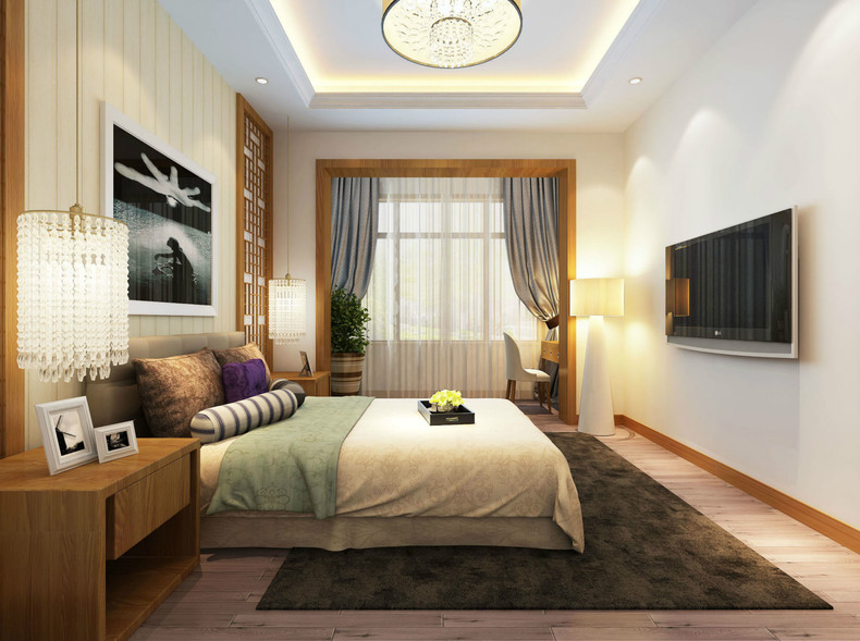 简约 欧式 三居 旧房改造 卧室图片来自今朝装饰小张在北京中信城的分享