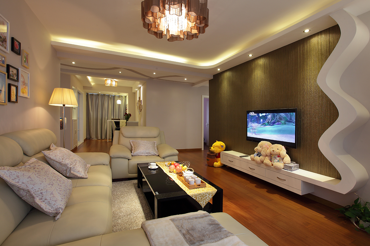 简约 二居 客厅图片来自实创装饰上海公司在两居室现代温馨风格实景图的分享