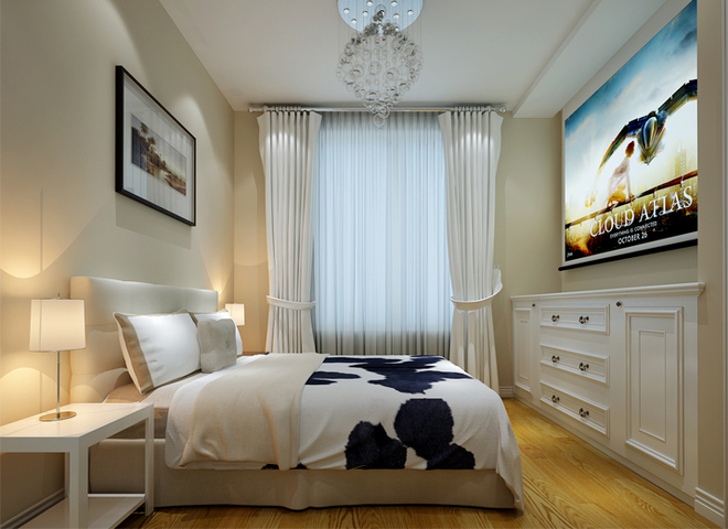 二居 简约 卧室图片来自四川岚庭装饰工程有限公司在104两居简约空间的分享